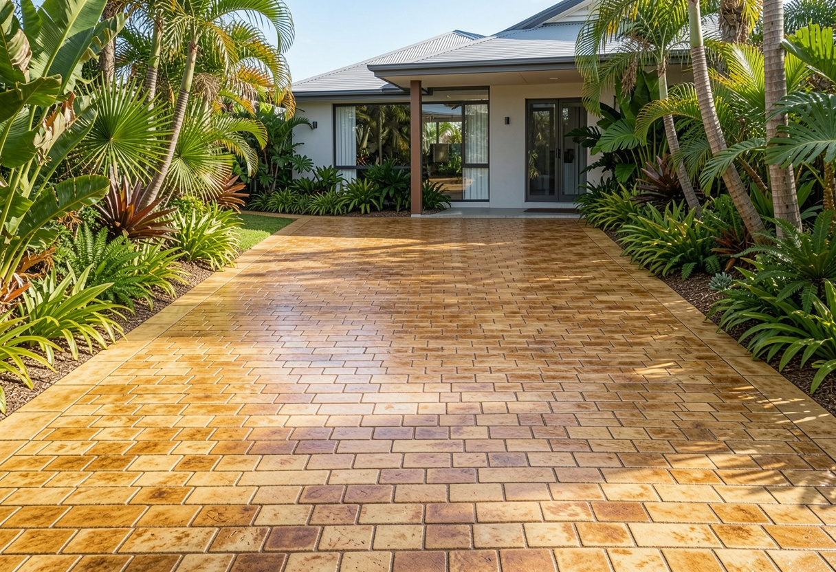 Stamped Concrete Driveway
