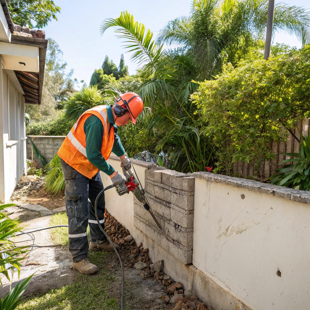 concrete retaining wall demolition Coffs Harbour