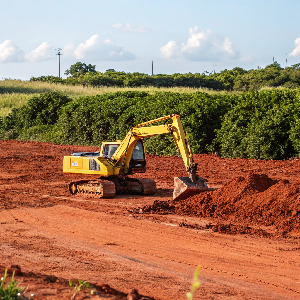 Excavator on site Coffs Harbour construction
