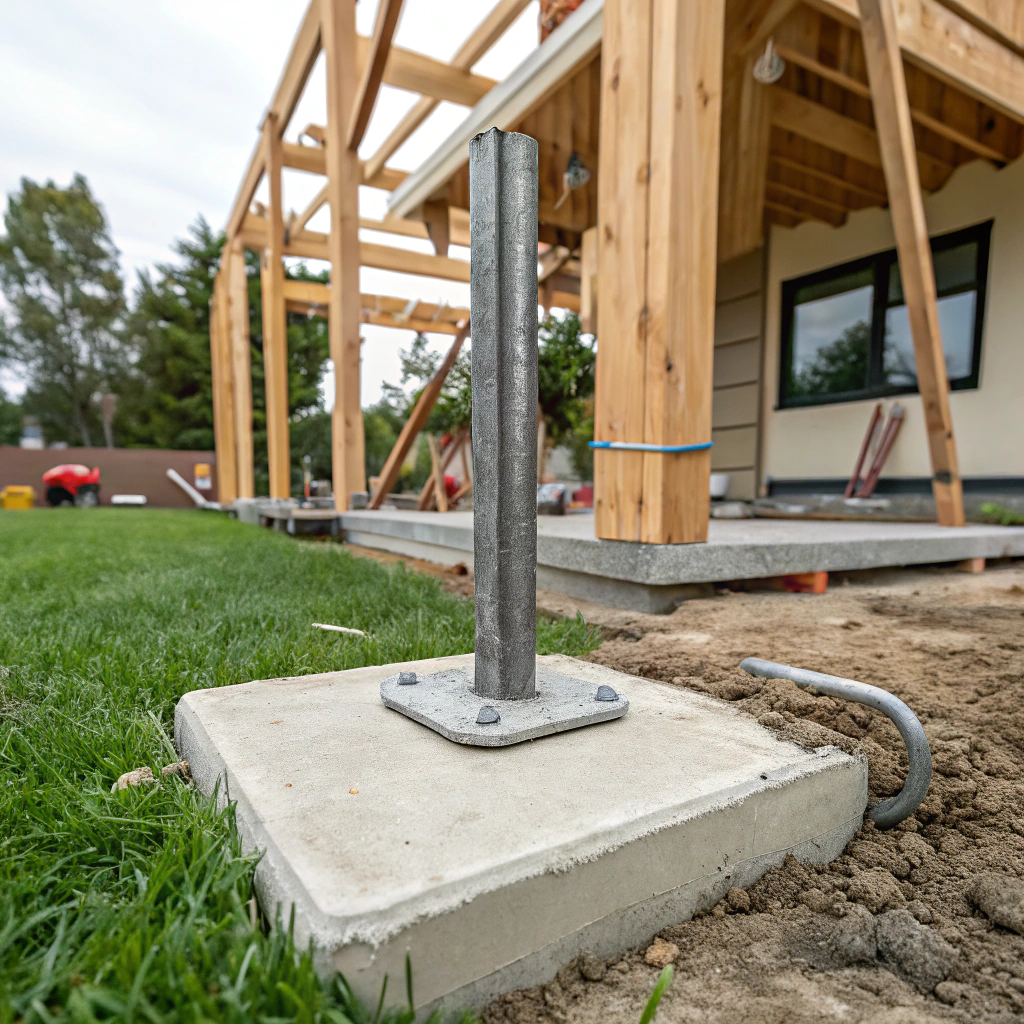 pad-footing-pergola-post-coffs-harbour concrete pad footing for pergola post Coffs Harbour backyard