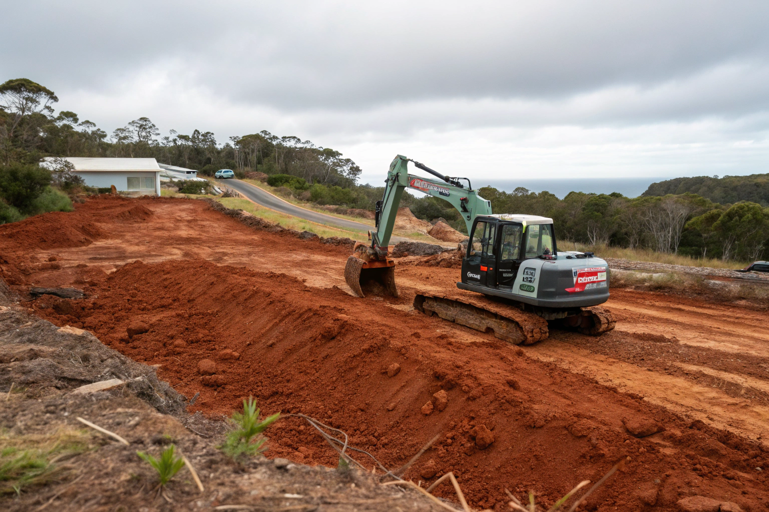 Site excavation Coffs Harbour residential block